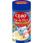 CIAO 貓零食 日本肉泥餐包 混合海鮮肉醬 14g 30本罐裝 (深藍) (SC-286) 貓小食 CIAO INABA 貓零食 寵物用品速遞