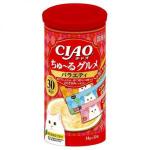 CIAO 貓零食 日本肉泥餐包 混合鮮魚肉醬 14g 30本罐裝 (紅) (SC-285) 貓零食 寵物零食 CIAO INABA 貓零食 寵物零食 寵物用品速遞