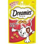 日本Dreamies 護齒夾心酥 海鮮及雞肉味 60g (紅) 貓零食 寵物零食 Dreamies 寵物用品速遞