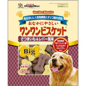 狗小食-日本DoggyMan-低脂健康小餅乾-蕃薯及內臟-450g-犬用-DoggyMan-寵物用品速遞