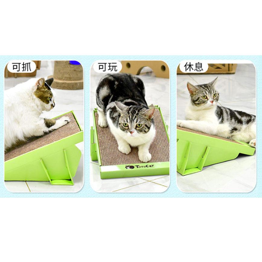瓦楞紙貓抓板 青色斜台 (圖片3)