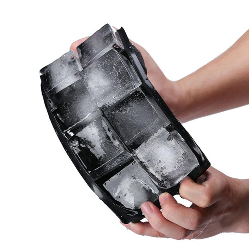 其他用品 超大粒正方形矽膠冰模 六格 有蓋/無蓋 (款式隨機)