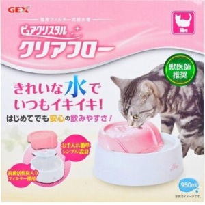 貓犬用日常用品-Gex-循環式碗型飲水機飲水器-950ml-粉紅-貓犬用-寵物用品速遞