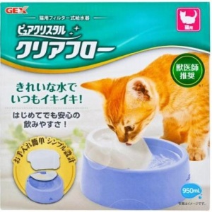 貓犬用日常用品-Gex-循環式碗型飲水機飲水器-950ml-紫-貓犬用-寵物用品速遞