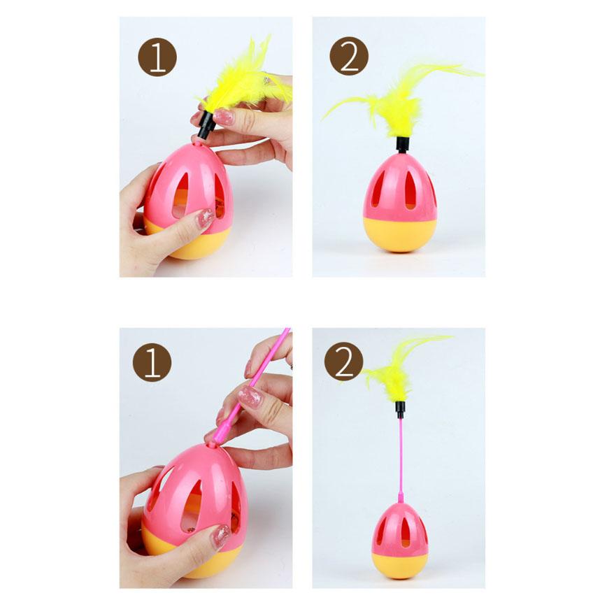 【富貴貓砂 水晶貓砂 換購品】ELITE 貓玩具 不倒翁貓咪玩具 老鼠羽毛 (顏色隨機)