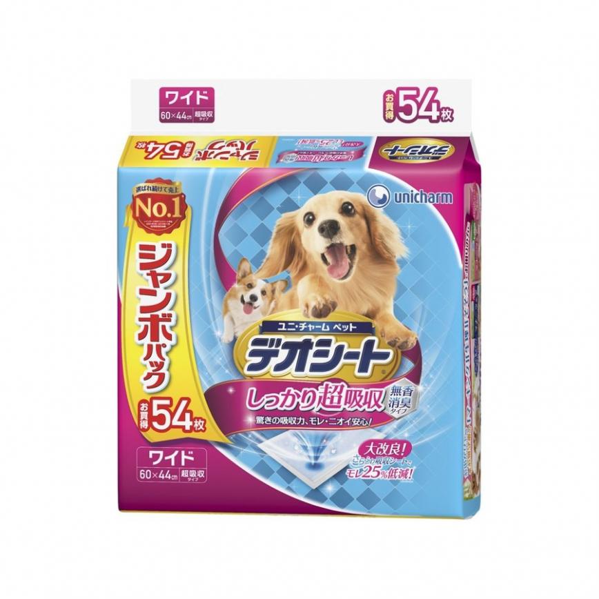 Unicharm 寵物尿墊 狗尿墊 狗尿片 日本柔軟無香超除臭增量裝 寵物尿墊 [60*44 XL碼 54枚] (圖片4)