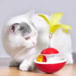 貓咪自娛 羽毛鈴鐺不倒翁 (顏色隨機) 貓咪玩具 其他 寵物用品速遞