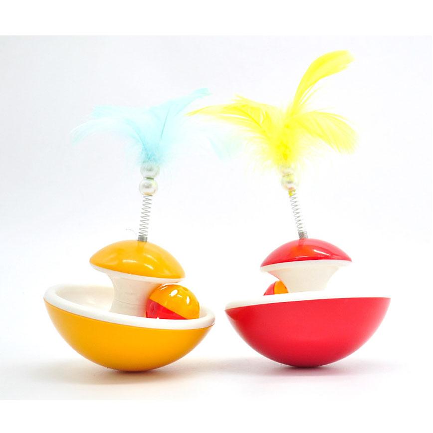 貓咪自娛 羽毛鈴鐺不倒翁 (顏色隨機) (圖片3)