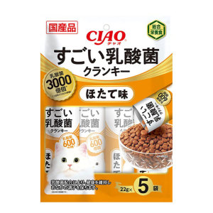 INABA-CIAO-日本CIAO-貓乾糧100億個乳酸菌-扇貝味-22g-5袋入-橙-CIAO-INABA-寵物用品速遞