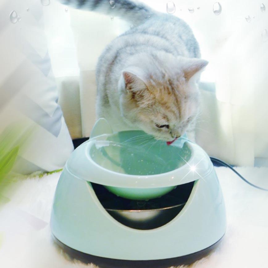 USB寵物飲水機 智能循環噴泉飲水器 耳朵形 (顏色隨機) (圖片3)