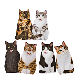 貓咪飾物-日本貓部NEKOBU-超可愛貓咪伸脷利是封-一套八個-貓貓-寵物用品速遞