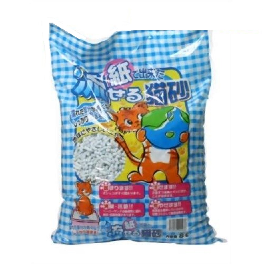 紙貓砂 日本日野環保可沖廁 紙貓砂 8L