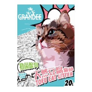貓砂-豆腐貓砂-GRANDEE-Cat-Litter-爽身粉味-原味豆腐貓砂-20L-CL-GD20O-豆腐貓砂-豆乳貓砂-寵物用品速遞