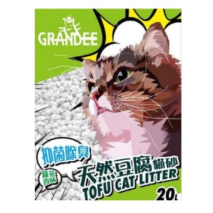 貓砂-豆腐貓砂-GRANDEE-Cat-Litter-綠茶味豆腐貓砂-20L-CL-GD20G-豆腐貓砂-豆乳貓砂-寵物用品速遞
