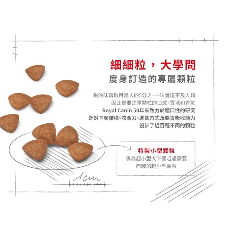Royal Canin 狗糧 法國皇家狗糧 健康營養系列 超小型幼犬營養配方 超小顆粒配方幼犬糧 XSP 3kg (1002030011) (圖片7)