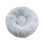 寵物床 圓形絨毛厚身軟軟睡窩 直徑60cm 淺灰 L碼 貓犬用日常用品 寵物床墊用品 寵物用品速遞