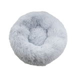 寵物床 圓形絨毛厚身軟軟睡窩 直徑50cm 淺灰 M碼 貓犬用日常用品 寵物床墊用品 寵物用品速遞