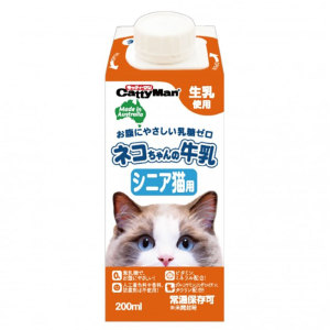 貓咪保健用品-日本CattyMan-高齡貓用牛乳牛奶-200ml-營養膏-保充劑-寵物用品速遞