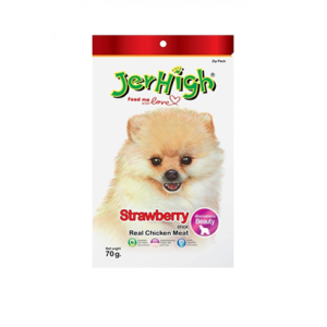 狗小食-Jerhigh-狗小食-Strawberries-士多啤梨味雞肉條-70g-JER16-JerHigh-寵物用品速遞