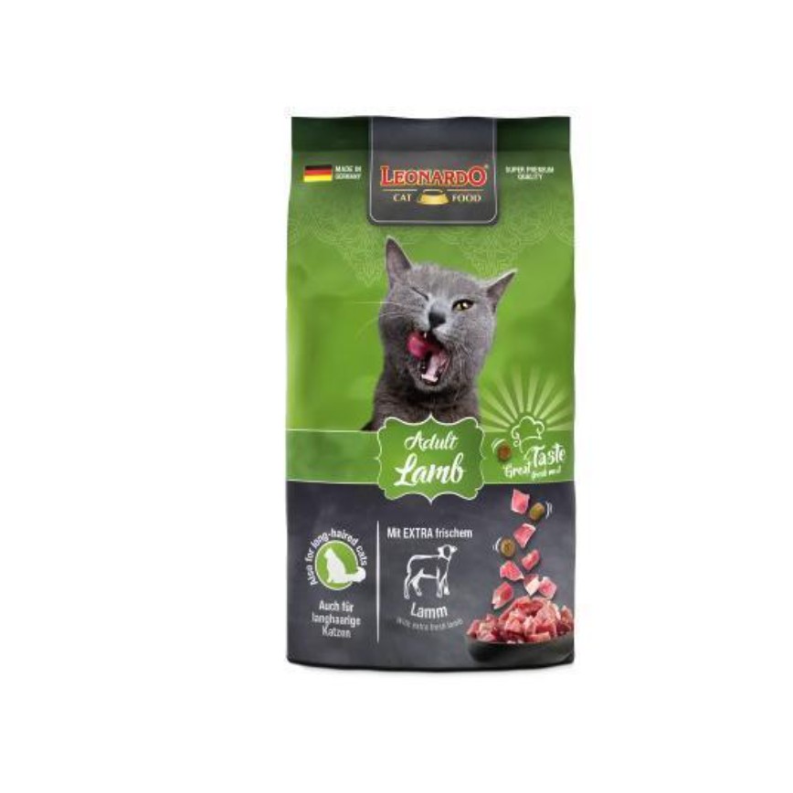 Leonardo 貓糧 天然成貓糧 羊肉配方 1.8kg (綠色) (新包裝) 圖 1