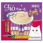 CIAO 貓零食 日本肉泥餐包 鰹魚及扇貝肉醬 14g 20本袋裝 (紫) (SC-192) 貓小食 CIAO INABA 貓零食 寵物用品速遞