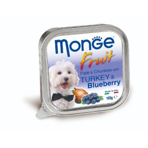 狗罐頭-狗濕糧-Monge-Fruits-狗餐盒-火雞藍莓-100g-MO3208-Monge-寵物用品速遞