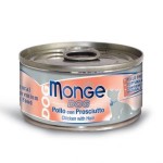 Monge Natural 真肉絲狗罐 雞肉火腿 95g (MO6941) 狗罐頭 狗濕糧 Monge 寵物用品速遞