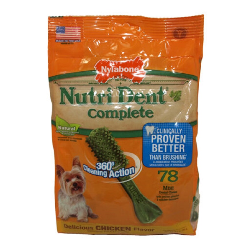 Nylabone Nylabone 潔齒骨 雞肉味 78支 (迷你型犬用) (NTD800M78P)
